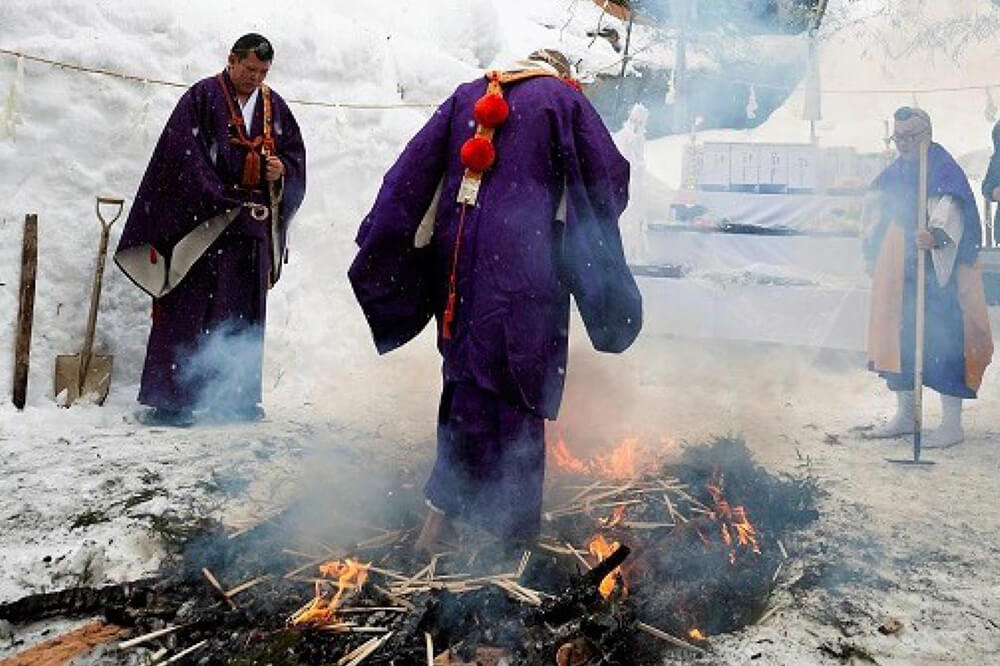 a fire-walking a fire-walking